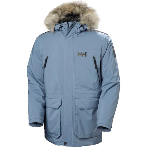 Helly Hansen 53630 Reine Parka blau (M) - Funktionsjacke mit wasserdichter HELLY TECH-Technologie und PrimaLoft-Isolierung, ideal für kalte Herbst-Wintertage.