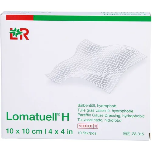 Lomatuell H Salbentüll 10x10 cm Steril