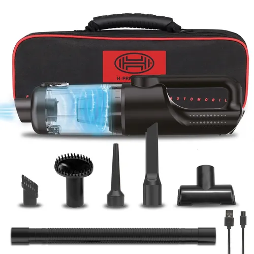 Heyner Premium VacuBooster Pro 2in1 Akku Auto Staubsauger 12V - Effizienter 2in1 Akku Staubsauger für die Innenreinigung von Autos, mit HEPA-Filter und 16.000 Pa Saugkraft für optimale Staubaufnahme.