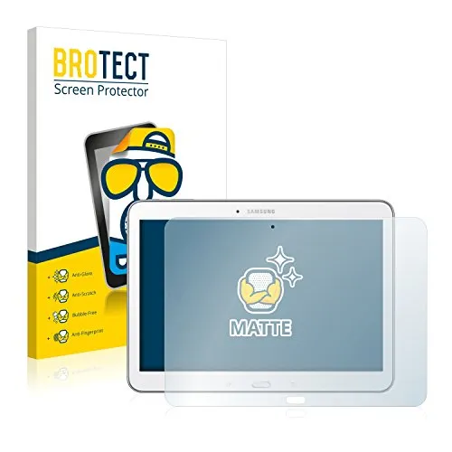 BROTECT Entspiegelungs-Schutzfolie für Samsung Galaxy Tab 4 10.1 SM-T535 (2 Stück) Matte Displayschutz-Folie, Anti-Reflex, Anti-Fingerprint