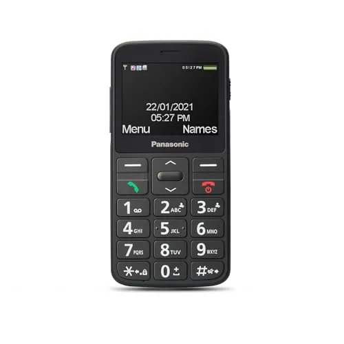 Panasonic KX-TU160EXB - Senioren Mobiltelefon mit großem 2,4 Zoll Bildschirm, SOS-Notruftaste und langer Akkulaufzeit für Sicherheit unterwegs