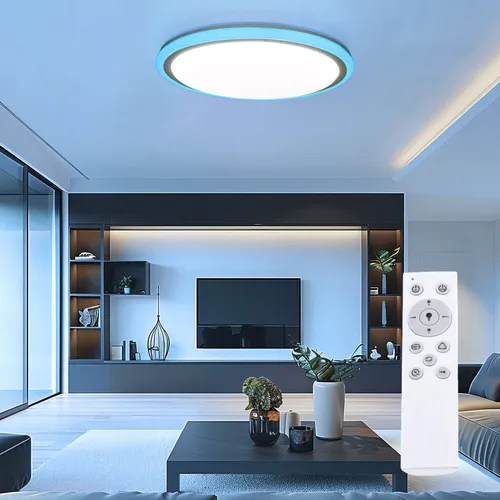 LED Deckenlampe mit Fernbedienung und Sternenhimmeleffekt - Lampen mit einzigartigem Sternenhimmel-Design, dimmbar und CCT Lichtmanagement für individuelle Farbtemperaturen. Erleben Sie faszinierende RGB Farbwechsel für ein stimmungsvolles Ambiente!