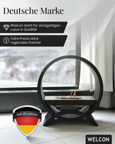 Bioethanol Kamin & Fireplace Skagen | Eleganter Standkamin für Ihr Wohnzimmer