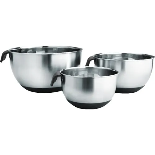 Nerthus FIH 1380 Set 3 Rührschüsseln Küche Backen Teig und Lebensmittel zubereiten