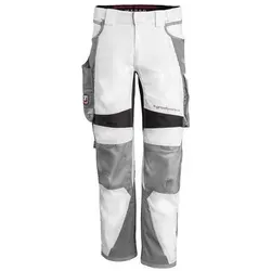 QUALITEX HIGH QUALITY WORKWEAR Bundhose IRON - Herren - weiß/grau - Die IRON Bundhose vereint Funktionalität und Style. 19 Taschen bieten viel Stauraum, der Dehnbund sorgt für Komfort. Ideal für Handwerker und vielseitig einsetzbar. Pflegeleicht und in verschiedenen Größen erhältlich.