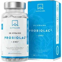 Produktbild Aavalabs Probiotika Kapseln mit Prebio-Inulin | 20 Stämme | 60 MrdKBE