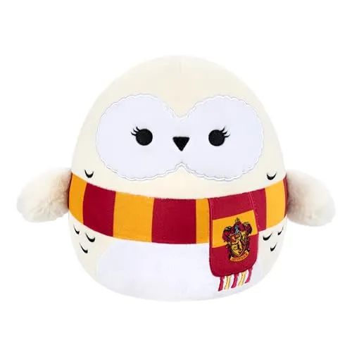 Squishmallows SQWB00466 - Harry Potter Hedwig mit Schal 25 cm - Stofftiere & Teddybären, superweiches Plüsch-Kuscheltier aus hochwertigem Material, offiziell lizenziert von Warner Bros. und perfekt für Harry Potter-Fans!