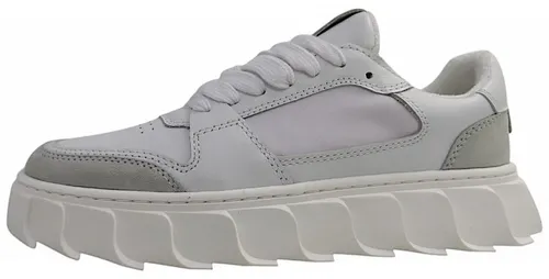 Apple of Eden Damen Schnürer in Weiß, Größe 37 - Stylische Schnürer aus hochwertigem Leder, ideal für den Alltag. Flacher Absatz für hohen Tragekomfort und modernes Design in elegantem Weiß.