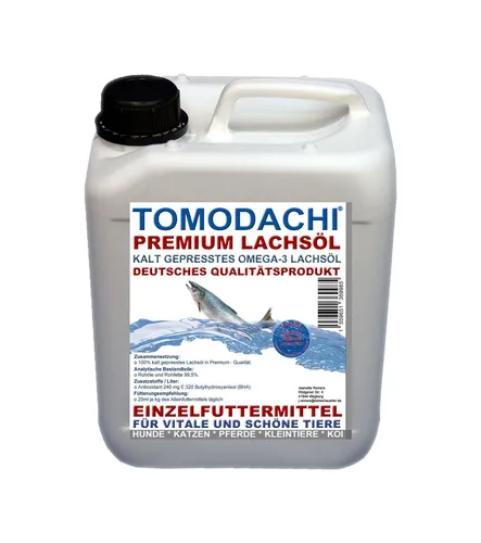 Lachsöl Hund BARF Zusatz für Haut Fell Krallen Stoffwechsel Verdauung 10L