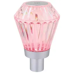 GLOBO LIGHTING LED Tischleuchte, LED-Leuchtmittel fest verbaut, Farbwechsel, Tischlampe Flaschenaufsatz Dekoleuchte RGB LED Kristall klar
