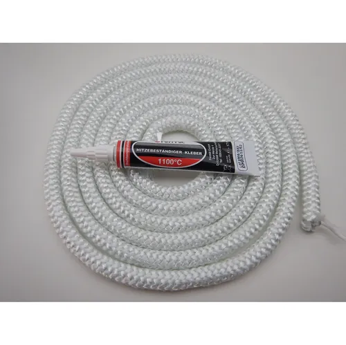 Fermit Dichtschnur Ø 12 mm 2,5m Dichtschnurkleber 17ml Kleber Ofenkleber Kamin