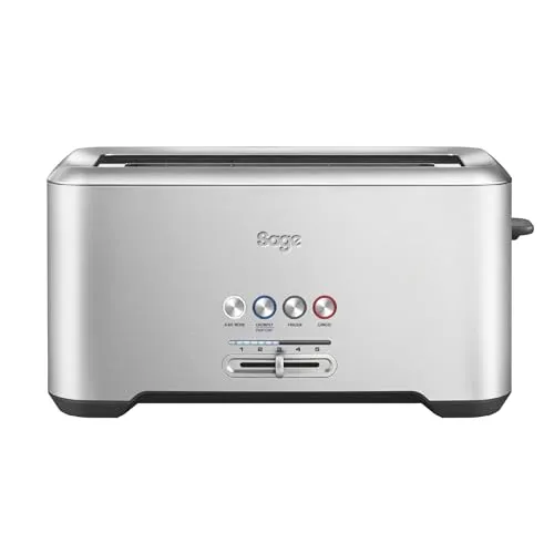 Sage 'A Bit More' Toaster - 4-Scheiben Toaster mit Brötchenaufsatz - Toaster für 4 Scheiben mit extra breiten Schlitzen, ideal für Brot und Bagels. Innovative Funktionen wie 