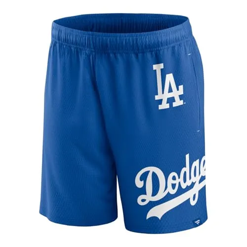 Fanatics Sporthose Los Angeles Dodgers Mesh Shorts blau M - Bequeme Shorts für Baseballfans, aus 100% Polyester, in Blau, Größe M – perfekt für Sport und Freizeit!