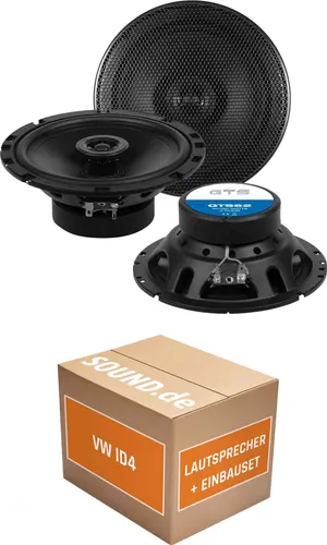 Crunch GTS62 Lautsprecher Einbaupaket für VW ID.4 (2002-2010) | 2x 180W MAX Tief-Mitteltöner