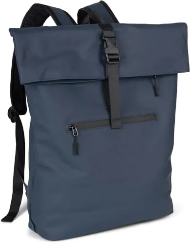 styleBREAKER Unisex Wasserfester Rucksack in Seesack Optik - Rucksack mit viel Stauraum und gepolstertem Laptopfach bis 15,6 Zoll, ideal für Outdoor-Aktivitäten und flexibles Tragen dank verstellbarer Schultergurte.