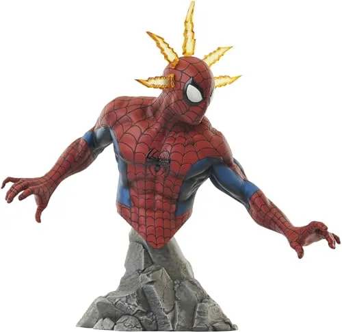 Diamond Select - Marvel Comic Spider-Man Bust - Model Büsten, detaillierte 1:7 Skala Statue, limitiert auf 3.000 Stück und perfekt für Sammler und Spider-Man-Fans.