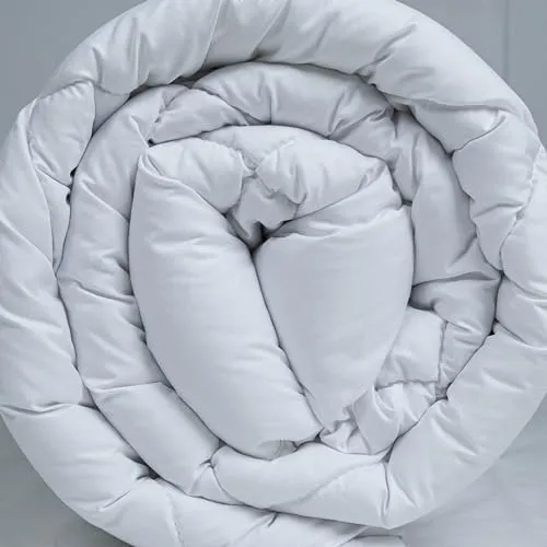 nordqueen Bettdecke Ganzjahresdecke 4 Jahreszeiten, Steppdecke 250 GSM Mikrofaser,Super Weiche Zudecke Schlafdecke Atmungsaktive,Weiß (155X200 cm)