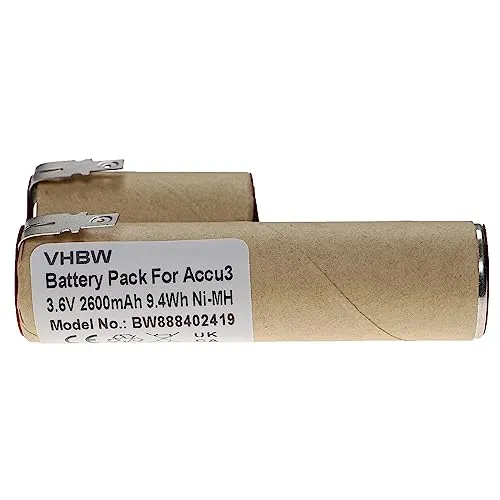 vhbw Akku Ersatz für Gardena Accu3 für Heckenschere Strauchschere Rasenschere Gartenschere (2600mAh, 3,6V, NiMH)