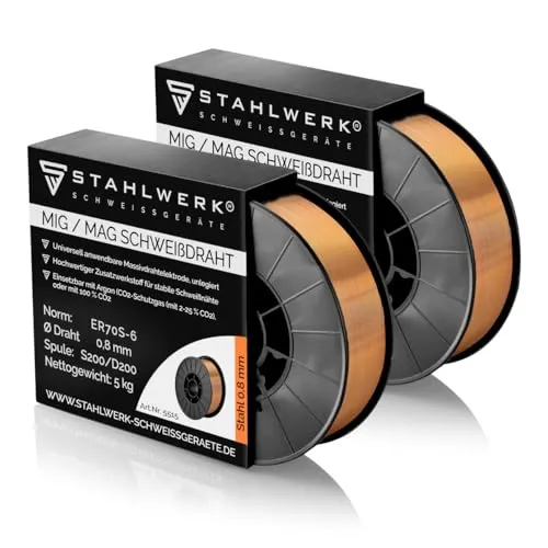 STAHLWERK Schweißdraht 2 x 0,8 mm MIG MAG ER70S-6 SG2 von STAHLWERK