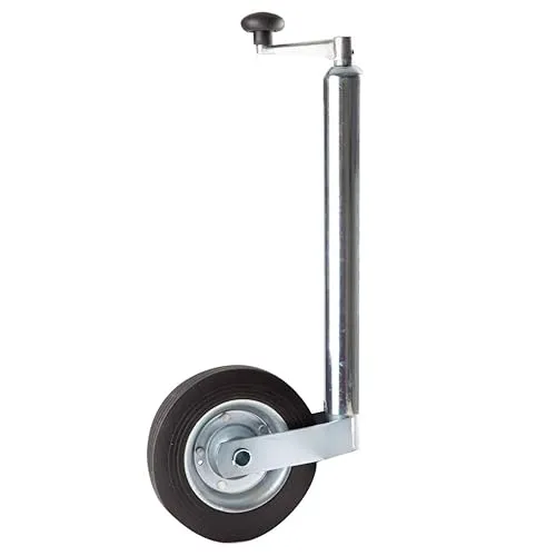 Trendline Stützrad für Anhänger Ø 4,8cm mit Kurbel - Stützrad für Anhänger und Wohnwagen, stabil und einfach zu bedienen dank Kurbelmechanismus für müheloses Anheben.