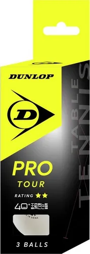 Dunlop Tischtennisball 40+ PRO TOUR 3 BALL WEIß
