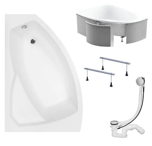KOLMAN Eckbadewanne Rima 160x100 mit GRATIS Ablaufgarnitur - Die elegante Acryl-Badewanne Rima bietet Ihnen ein unvergleichliches Badeerlebnis. Ihr modernes Design und die pflegeleichte Oberfläche machen sie ideal für jedes Badezimmer. Genießen Sie entspannende Momente in stilvollem Ambiente!