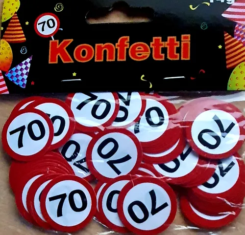 Konfetti Streudeko Verkehrsschild rot weiß 14g Tischdeko Neu
