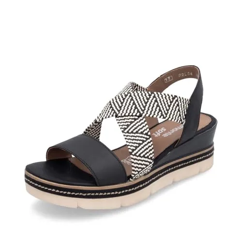 Modische Keilsandalette REMONTE für Damen, Gr. 36 - Wanderschuhe, Remonte Keilsandalette aus Leder, ideal für den Sommer mit gepolstertem Softfußbett für höchsten Komfort.
