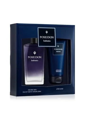 Pack Poseidon Indomito - Eau de Toilette und Aftershave - Eau de Toilette und Aftershave 100 ml, ideal für aktive Männer, die Frische und Energie in ihrem Alltag suchen.