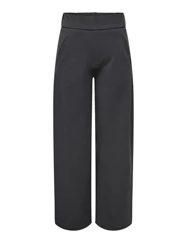 JdY Damen JDYLOUISVILLE Catia Wide Pant JRS NOOS - Stoffhose für Damen in Phantom, weit geschnitten und bequem für einen lässigen Look, ideal für jeden Anlass.