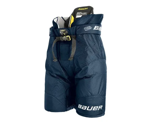 Bauer Supreme MACH Intermediate L Schutzhose - Hochwertige Schutzhose für Hockey, Größe L, in elegantem Navy, bietet optimalen Schutz und Bewegungsfreiheit auf dem Eis.