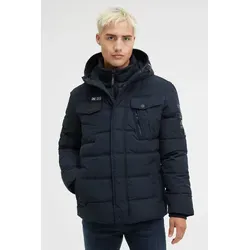 Winterjacke CAMP DAVID, Damen, Gr. L, blau, Material: 100% Polyester, Futter: 100% Polyester, Füllung: 100% Polyester, bedruckt, bestickt, regular fit normal, eingesetzt Rippbündchen, Jacken Winterjacke, mit wasserabweisender Funktion