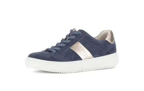 Gabor Sportlicher Schnürer Blau in Gr. 38.5 - Modischer Gabor Halbschuh aus weichem Leder, ideal für den Alltag. Der flache Sneaker in Dunkelblau überzeugt durch sein sportliches Design und lässt sich vielseitig kombinieren.