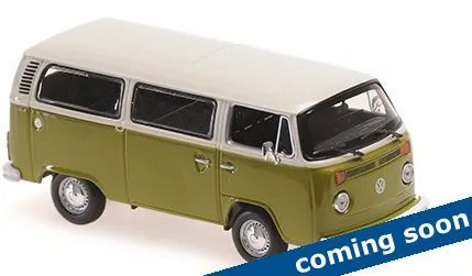 Minichamps 1:43 VOLKSWAGEN T2 BUS – 1972 – WHITE/GREEN - Modellbau im Maßstab 1:43, detailgetreue Nachbildung des ikonischen VW T2 Busses in klassischem Weiß/Grün, perfekt für Sammler und Liebhaber.