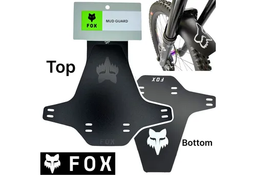 Fox Racing Schutzblech Fox Mud Guard Fahrrad Schutzblech Retro Logo Schwarz