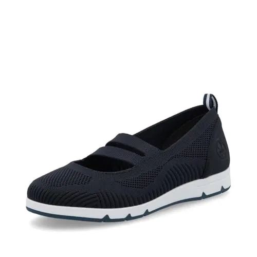 Rieker Damen Low-Top Sneaker L3053 - Damen-Sneaker mit losem Einlegesohle für individuellen Komfort, ideal für Freizeit und Alltag in stilvollem Blau.