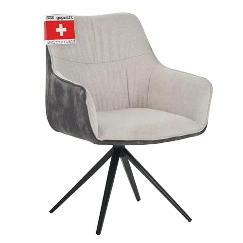Albatros Drehstuhl PULA - Moderner Esszimmerstuhl mit Drehfunktion - Esszimmerstühle mit eleganter Polsterung und ergonomischer 360°-Drehfunktion, perfekt für Küche, Büro oder Konferenzraum.