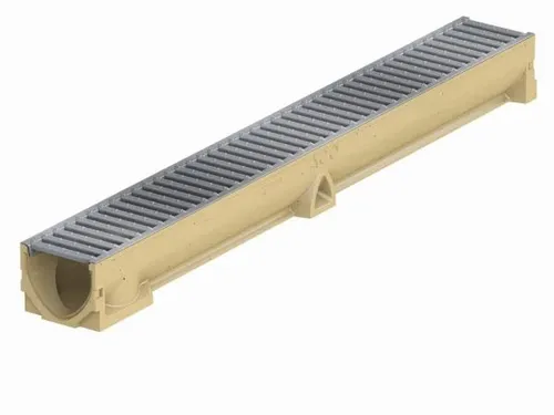 ACO Entwässerungsrinne Standardline 0,5 m aus Polymerbeton - Entwässerungsrinne aus robustem Polymerbeton, ideal für effiziente Wasserableitung in Gärten und Einfahrten.