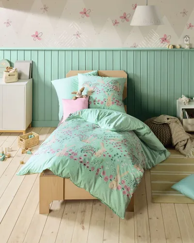 Kaeppel Bunnys 583 Bettwäsche Set in grün von Kaeppel