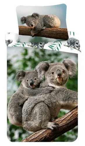 Sweet Home Kinderbettwäsche Koala, 2-teilig - Bettwäsche-Set mit süßem Koala-Motiv, aus 100% Baumwolle, pflegeleicht und für den Trockner geeignet – ideal für das Kinderzimmer!