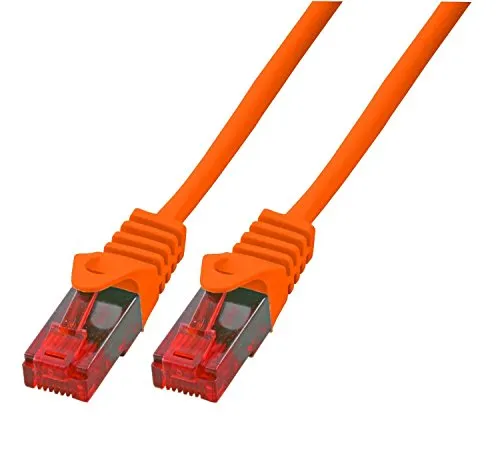 BIGtec LAN Kabel 0,15m Netzwerkkabel Ethernet Internet Patchkabel CAT.6 orange Gigabit für Netzwerke Modem Router Switch 2 x RJ45 kompatibel zu CAT.5 CAT.6a CAT.7 Stecker