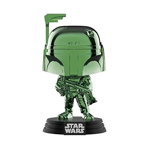 Funko Pop Star Wars Boba Fett Green Chrome mit Schutz-Hülle von Funko