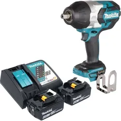 Makita DTW 1004 RG Akku Schlagschrauber 18 V - Schlagschrauber mit 1050 Nm Drehmoment, bürstenlosem Motor und 2x 6,0 Ah Akkus für höchste Effizienz und Langlebigkeit. Ideal für Bau- und Kfz-Anwendungen.