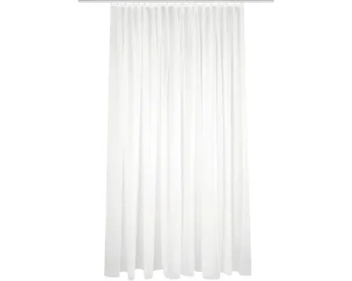 Vorhang Sablio uni weiß 160x600 cm - leicht schimmernd - Gardine mit Faltenband aus hochwertigem Polyester, sorgt für eleganten Lichtdurchlass und stilvolle Akzente in jedem Raum.