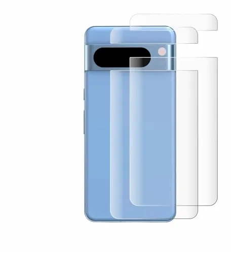 Produktbild BROTECT 2 Stück Full-Cover Schutzfolie für Google Pixel 8 Pro (Rückseite) Full-Screen Displayschutz-Folie [3D Curved, Kristall-Klar]