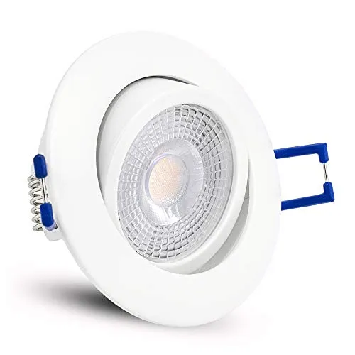 linovum LED Einbauleuchte ATESA flach weiß schwenkbar mit tauschbarem Modul 4W warmweiß 230V