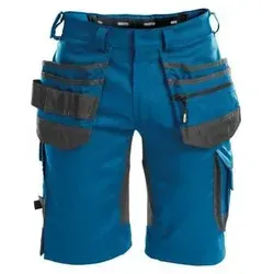 Trix Arbeitsshorts mit Stretch und Holstertaschen, azurblau/anthrazit - Größe 52 - Arbeits- & Schutzkleidung mit 4-Wege-Stretch für optimale Bewegungsfreiheit und Cordura® verstärkten Taschen für langlebige Funktionalität.
