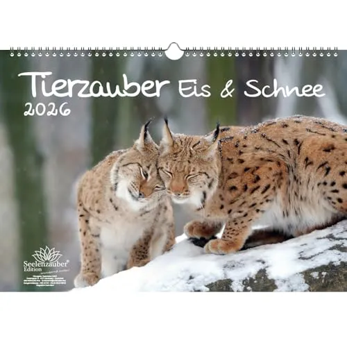 Tierzauber Eis und Schnee DIN A3 Kalender für 2026 Tiere aus dem Polargebiet - Seelenzauber