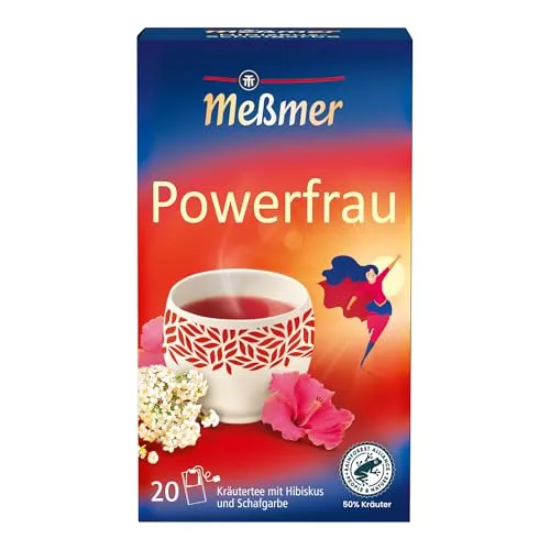 Meßmer Powerfrau | Kräutertee mit Hibiskus & Schafgarbe | 20 Teebeutel | fruchtig-herber Geschmack