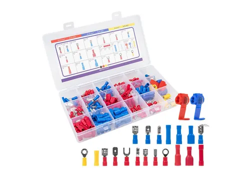 alca Kabelverbinder-Sortiment Kabelschuhe SET 220 Stk. elektr. Steckverbinder Löt. Quetschverbinder, 220-tlg.